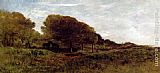 Daubigny Paintings - Les Graves De Villerville by Charles-Francois Daubigny